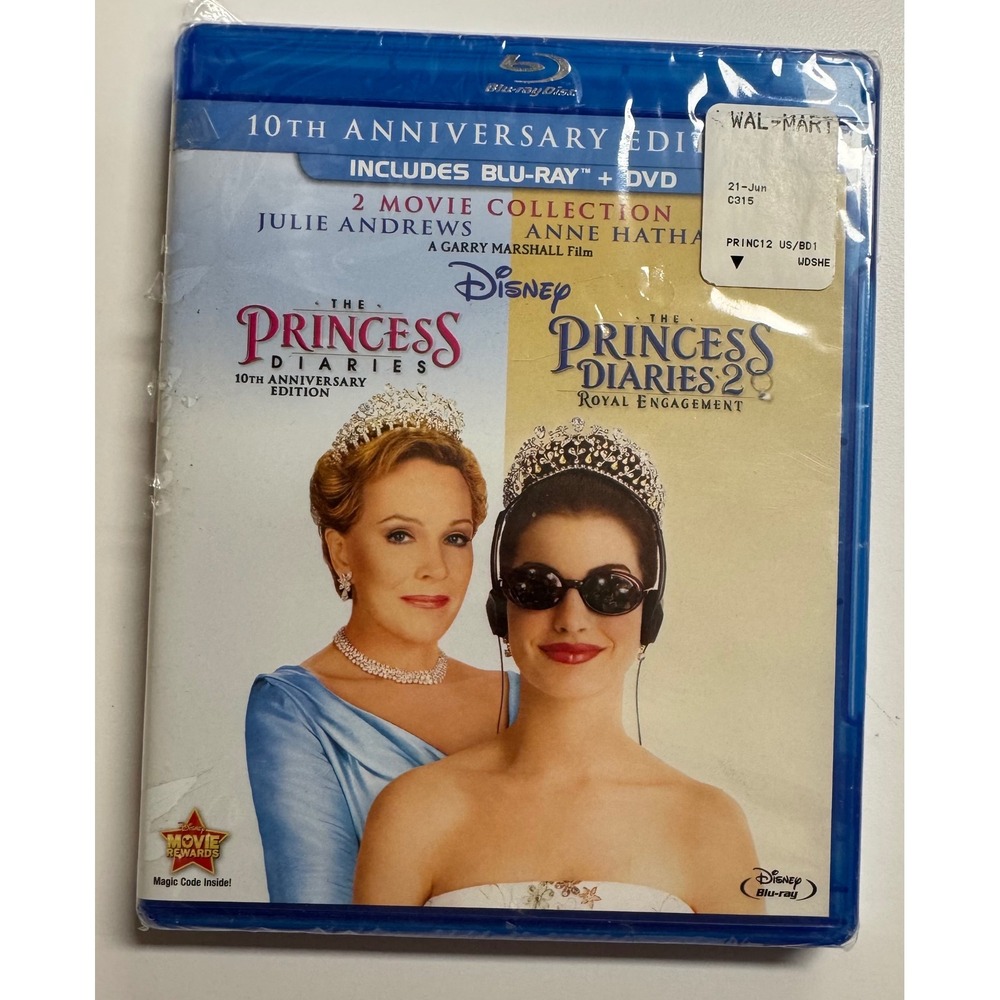 Disney The Princess Diaries 2-Movie Collection Blu-ray DVD 10th Anniversary NEW